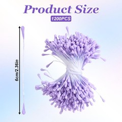 SynHHergyx 1200 Pcs Flower Stamens for Crafts, Artificial Mixed Color