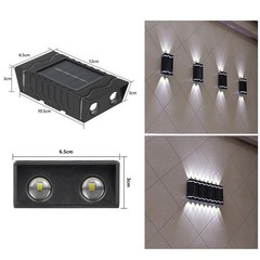 4 Pack Waterproof Solar Garden Wall Lights LED Lanterns for Garden Decor