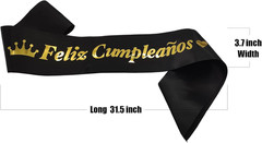 Feliz Cumpleaños Sash Happy Birthday Sash Spanish Carnival Mexico Theme Birthday