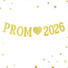 Prom 2026 Banner for Graduation Party Decorations, Glitter Prom 2026 Party Decor