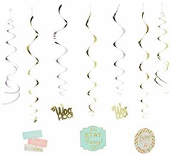 amscan 671927 Confetti Fun Value Pack Swirl Decoration Multi color Birthday 12PC