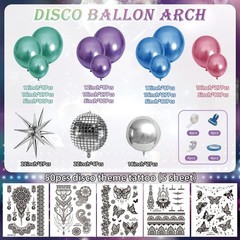 520PCS Metallic Balloon Garland Arch Kit with Chrome Blue Red Purple Silver a…