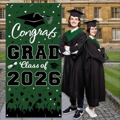 2026 Graduation Decorations, Congrats Grad Class of 2026 Door Cover-73x36Inch…