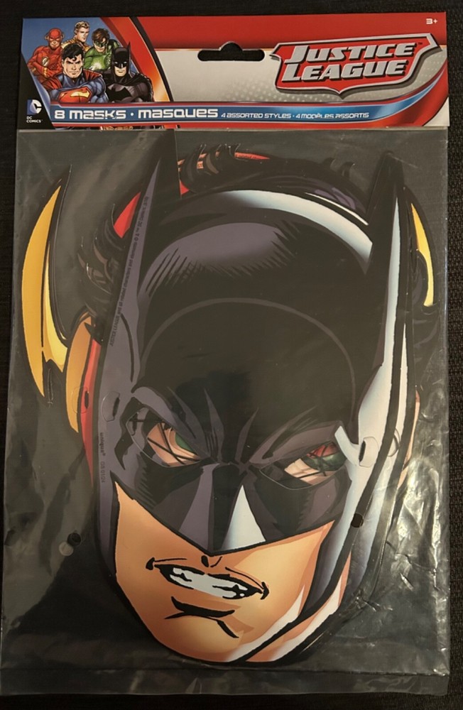DC Justice League Party Masks 8pc