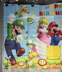 NEW 42Pcs Super Mario Bros Birthday Party Decor Backdrop Banner Balloons+