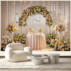 5x3FT/5x7FT Mr & Mrs Backdrop Wedding Celebrations Party Background Props Decor