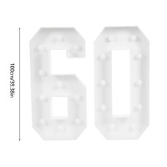 60 Light Up Numbers 60th Birthday Party Decoration Light Up Numbers Decorations