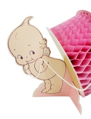 Vintage Kewpie Centerpiece Pink Honeycomb Party Decor American Greetings NOS