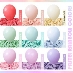 Pastel Balloons 100pcs 12 Inch Pastel Rainbow Latex Balloons for Baby Shower …