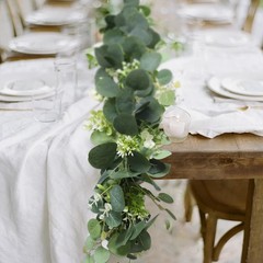 MAKHOT 5.9FT Eucalyptus Garland, Artificial Greenery 5.9 feet, Green-1pcs