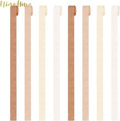 Wedding Party Decorations, 8 Rolls Creamy White Crepe Paper Streamers for Boho W