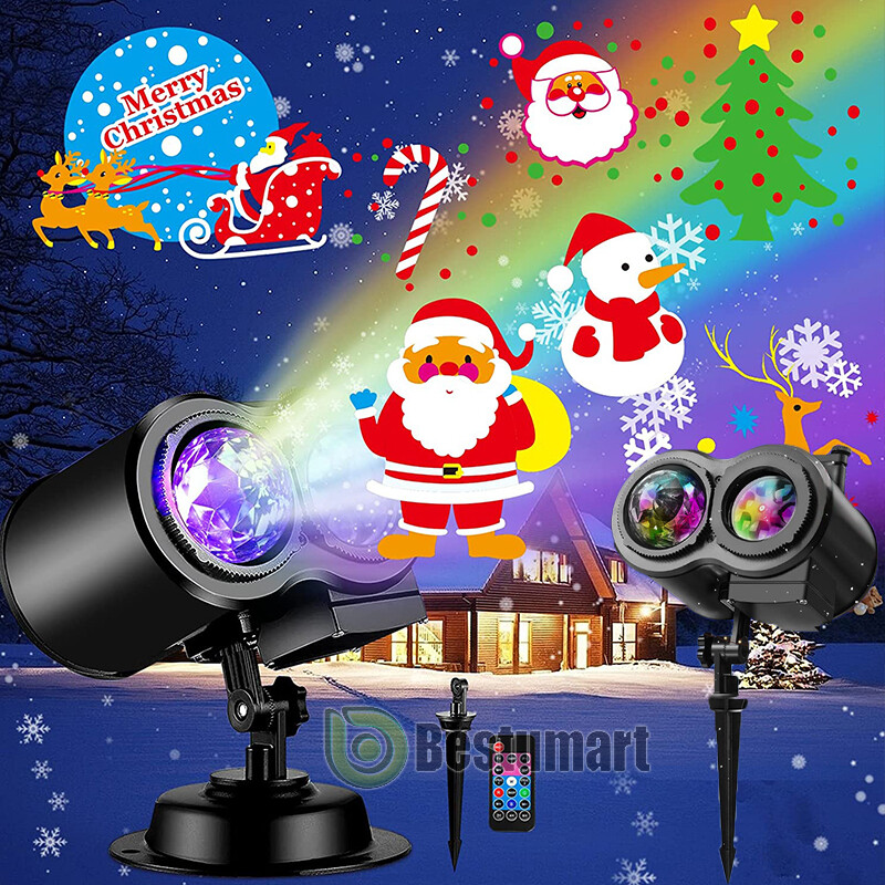 Christmas Light LED Snowflake Holiday Projector Laser Lamp Xmas Party Decoration
