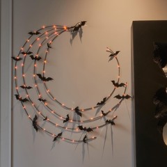 Halloween Garland with Lights 6FT 80 Orange and Warm White Fairy Lights, Ligh…