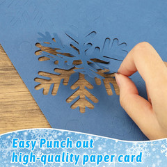 288 PCS Snowflake Paper Cutouts Winter Snowflake Shape Paper Cut Outs Card Stock