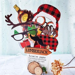 44 Pc Lumberjack Photobooth Props (Assorted)