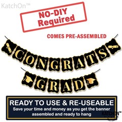 Black and Gold Graduation Party Decorations 2026 – Pack of 19 | Graduation Hangi
