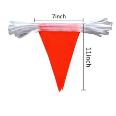 100 Feet Red Blank Pennant Banners Flags String Hanging DIY Triangle Bunting Fla