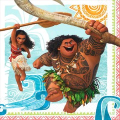 Moana Disney Princess Square Lunch Plate and Napkin Happy Birthday Party Pack