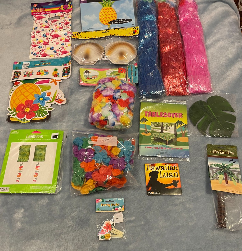 Tropical Luau Party Hawaiian Beach Theme Decorations (Set A)