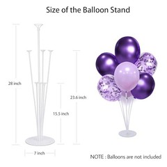 8 Set Balloon Stand Kit – Table Centerpiece Sticks & Bases for Party Decor, Birt