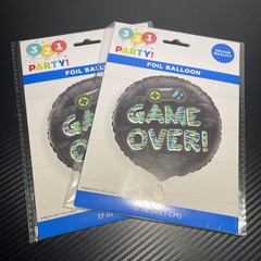321 Party! Game Over! Gamer 17” Foil Balloon Lot Of 2 New