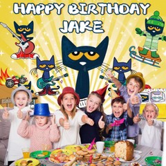 Pete the Cat Personalised Custom Banner Backdrop Party Supplies Birthday Gift