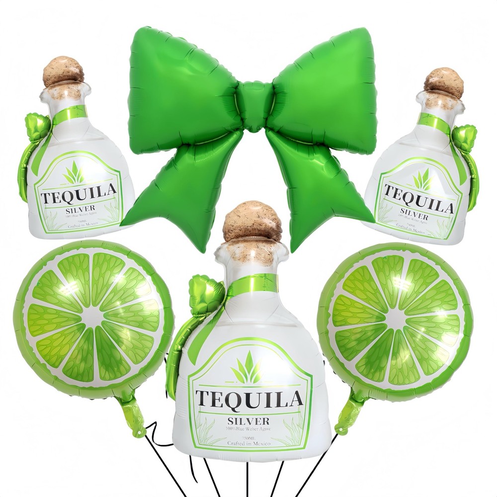 6Pcs Tequila Balloons/Tequila Party Decorations/Green Bow Lime Margarita Ball…
