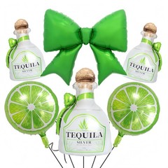 6Pcs Tequila Balloons/Tequila Party Decorations/Green Bow Lime Margarita Ball…