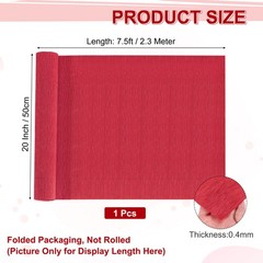 Crepe Paper Rolls DIY Decoration 7.5ft Long 20 Inch Wide Red Pack of 2