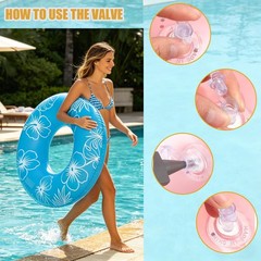 2 Pcs Pool Floats for Adults 36 inch Large Inflatable Floats Tube Hawaiian Tr…