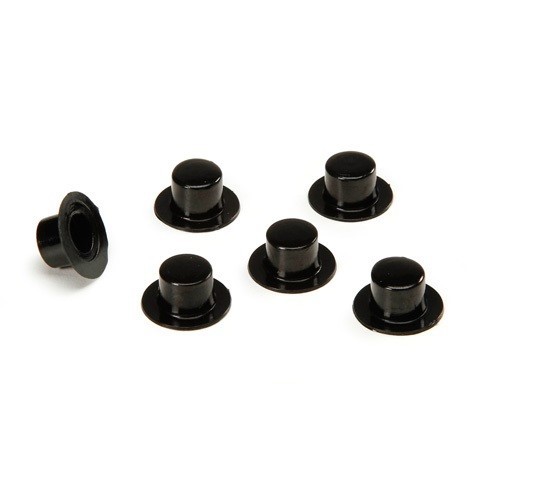 10 Mini Plastic Black Top Hats Snowman or Wedding Shower Party Favor 28x17mm