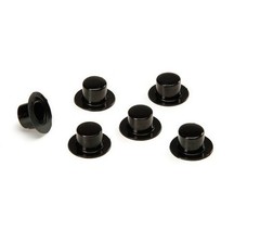 10 Mini Plastic Black Top Hats Snowman or Wedding Shower Party Favor 28x17mm