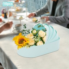 Cradle Gift Box Set 10 Pieces Blue White Paperboard Favor Boxes
