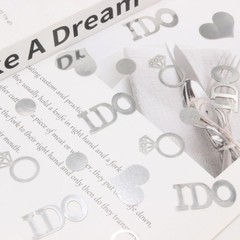 160 PCS Silver I DO Table Scatter Bridal Shower Engagement Wedding Confetti
