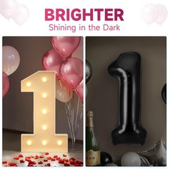 Tongjoy 3Ft Marquee Numbers 16 Light Up Numbers For 16 Birthday Decoration