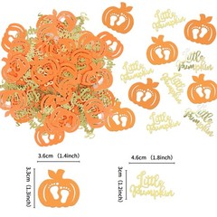 Little Pumpkin Baby Shower Confetti Orange Feet Table Decorations Bulk 100 PCS