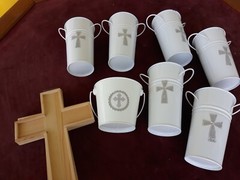 First Communion 7 Containers 3 Crosses Decorations DIY Religious Party