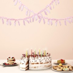 2 Pack Pink Ribbon Banner (8ft Each) – Party Decoration Garland for Bachelore…