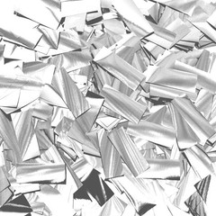 60g Silver Foil Metallic Strips Table Confetti Scatter Sprinkles Sequins
