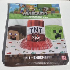 Minecraft Birthday Party Supplies Bundle TNT Creeper Table Cover Banner Napkins