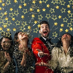 Confetti Star Glitter Table Scatter Metallic Birthday Wedding 2 Size Gold