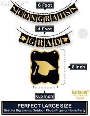 Black and Gold Graduation Party Decorations 2026 – Pack of 19 | Graduation Hangi
