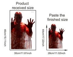 Large Zombie Window Wall Stickers Decals Halloween Home Party Decor