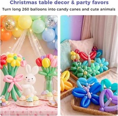 400 PCS Latex Twisting 260Q Magic Balloons – Assorted Color Long for Animal Shap