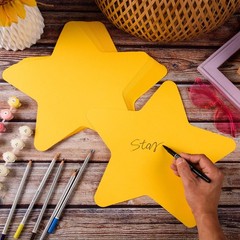 36 PCS Large Gold Star Cutouts 12 Inch Paper Cardstock Die Cut Classroom
