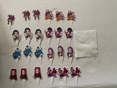 Kpop Demon Hunter Birthday Party Set Table Cover Backdrop Cake Topper Balloons