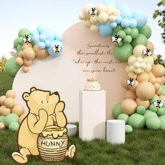 Neutral Winnie Bear Baby Shower & Birthday Decorations – Large Cutout Prop, Ball