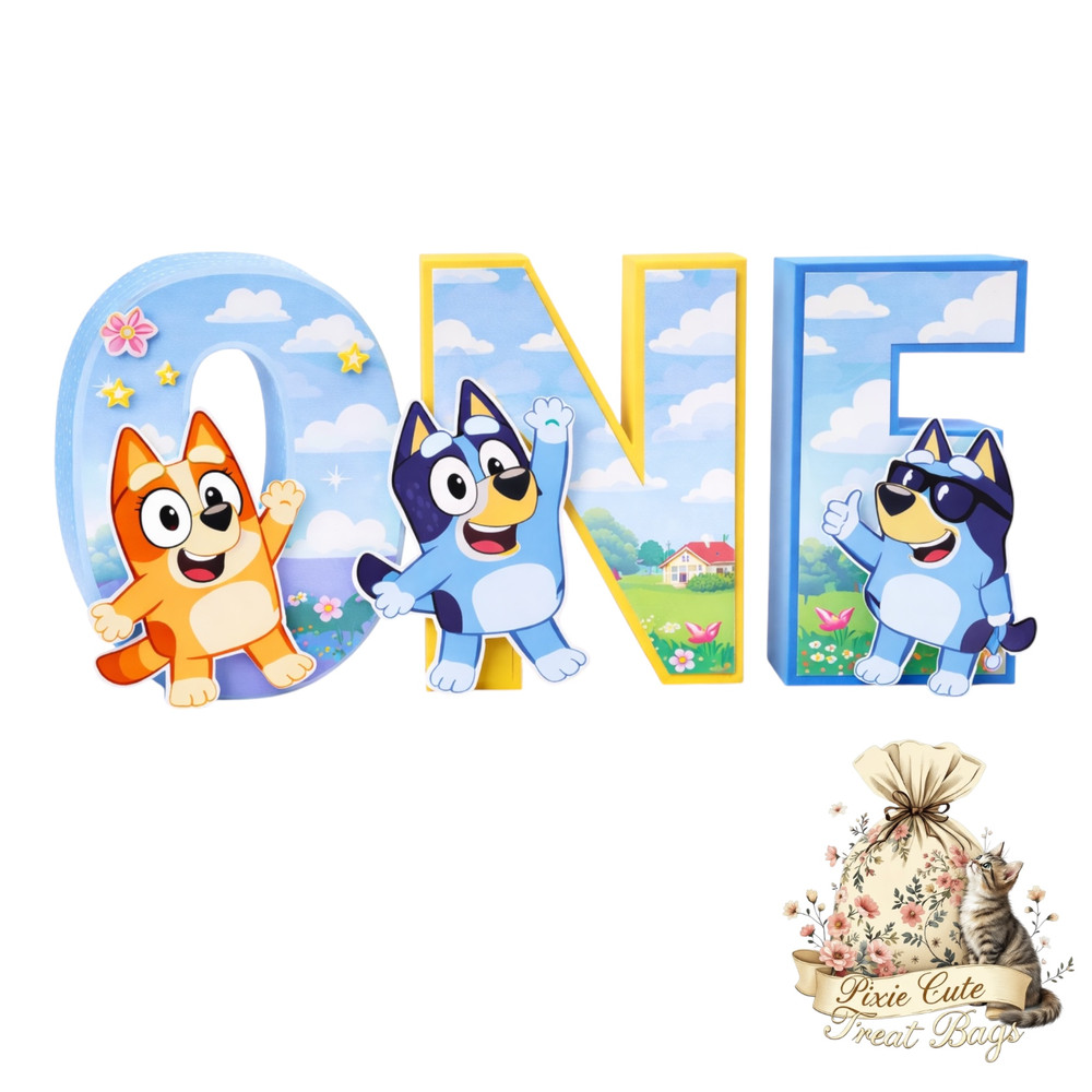 Bluey – 3D letters, Kids Birthday Party, Bluey party ideas, Sign