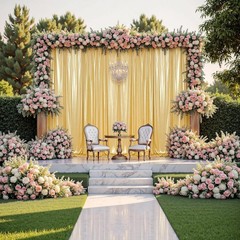 10x10FT Gold Sequin Backdrop Curtain – 2 Panels of 5x10FT Wrinkle-Glitter Drapes