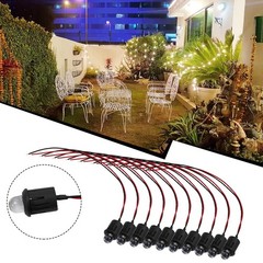12V Clear LED Bulb 10 Pack Pre Wired Cable for Ultra Bright Water Clear Lens